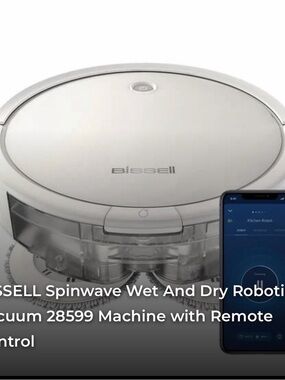 Bissell Robot Mop & Vacuum - White and Clear